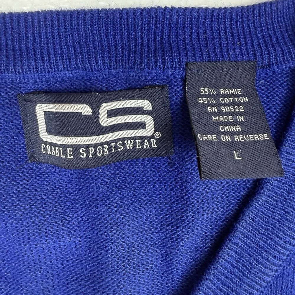 University Of Kentucky UK‎ Wildcats Sweater Vest Men's Size Large Blue Crable CS